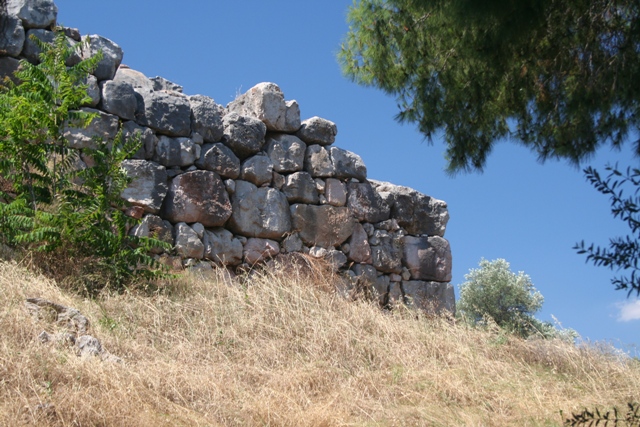 Tiryns - The Southern side of the fortification walls